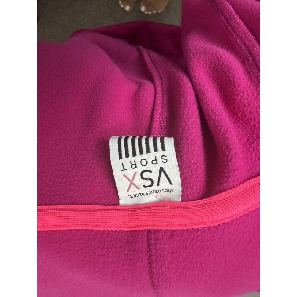 VSX Victoria’s Secret Sport Hoodie XS Pink Fleece Thumbhole Pullover Jacket - Picture 11 of 11